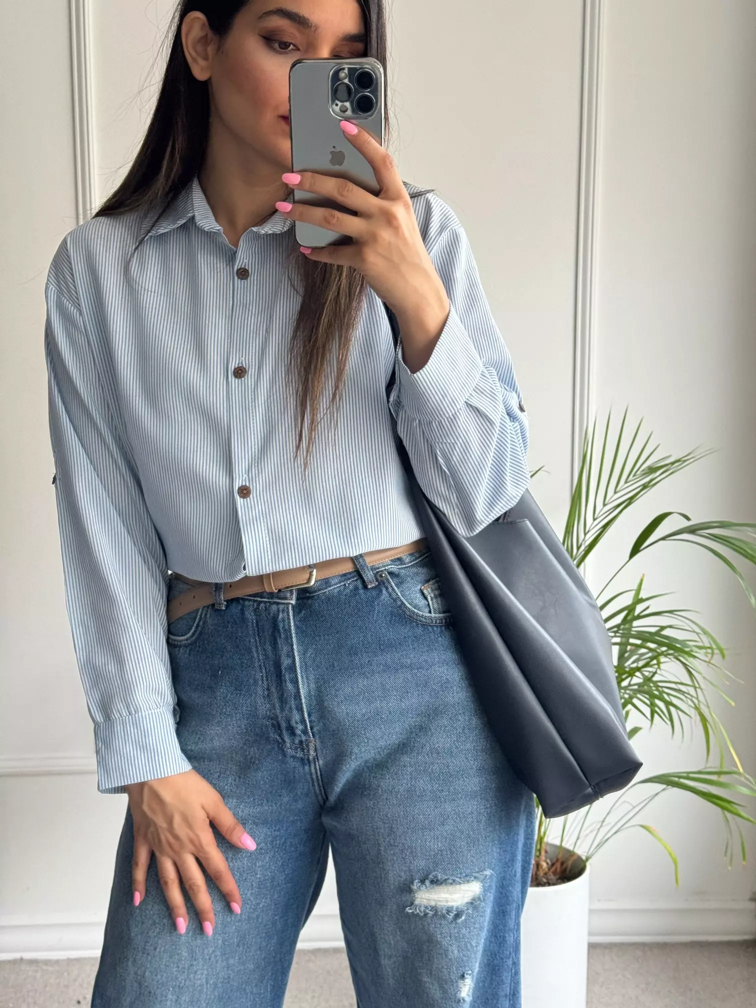 مانتو شومیزی راه راه ترندی